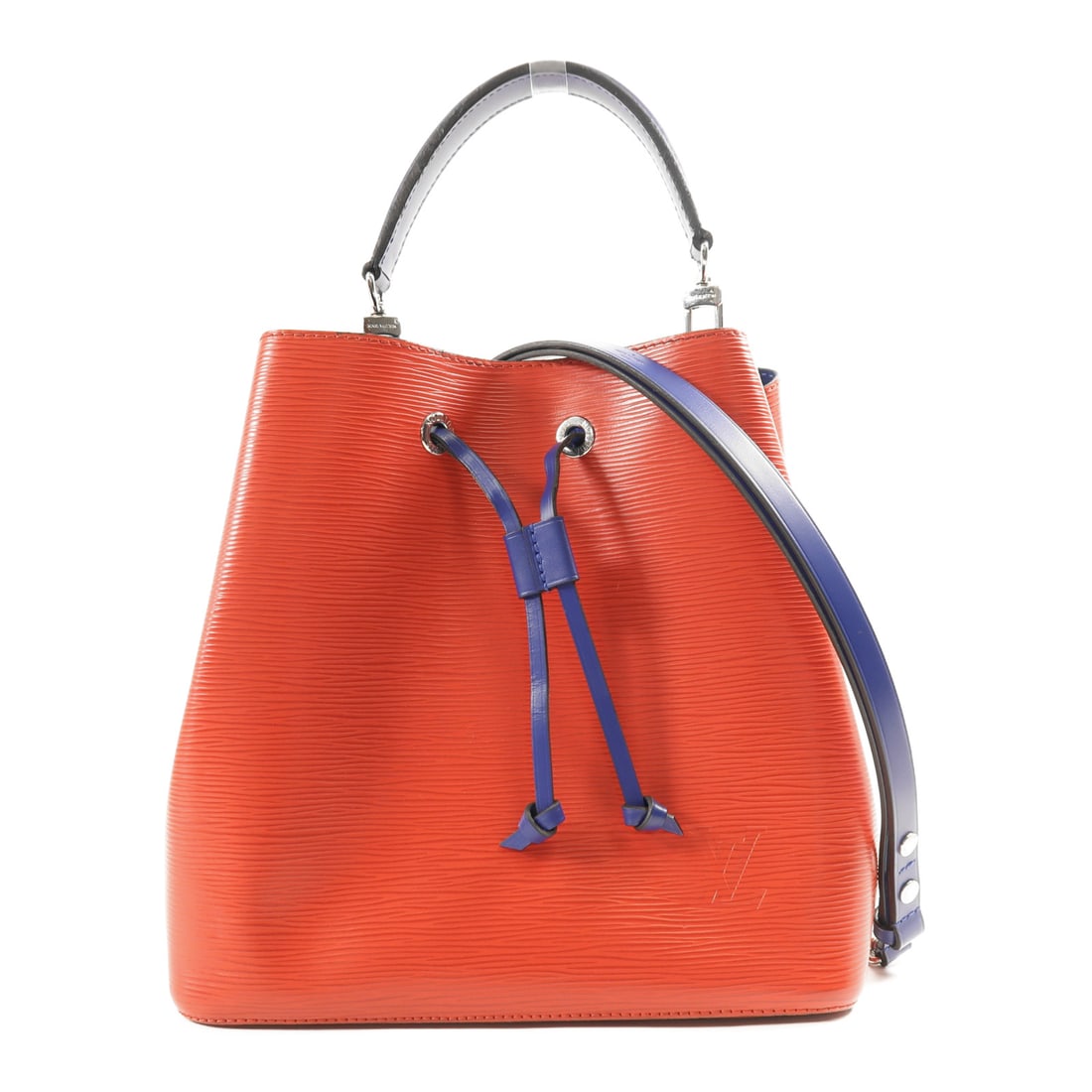 LOUIS VUITTON Epi NeoNoe MM Ginpaku Hand-Hound Bag for Shoulders and Backs Red Blue Red 2waySh: Item Name: LOUIS VUITTON Epi NeoNoe MM Ginpaku Hand-Hound Bag for Shoulders and Backs Red Blue Red 2waySh Brand: LOUIS VUITTON Model No.: M54365 Size: x W:25cmH:26cm x D:17cm(W:9.8 inch x H:10.2 inch 