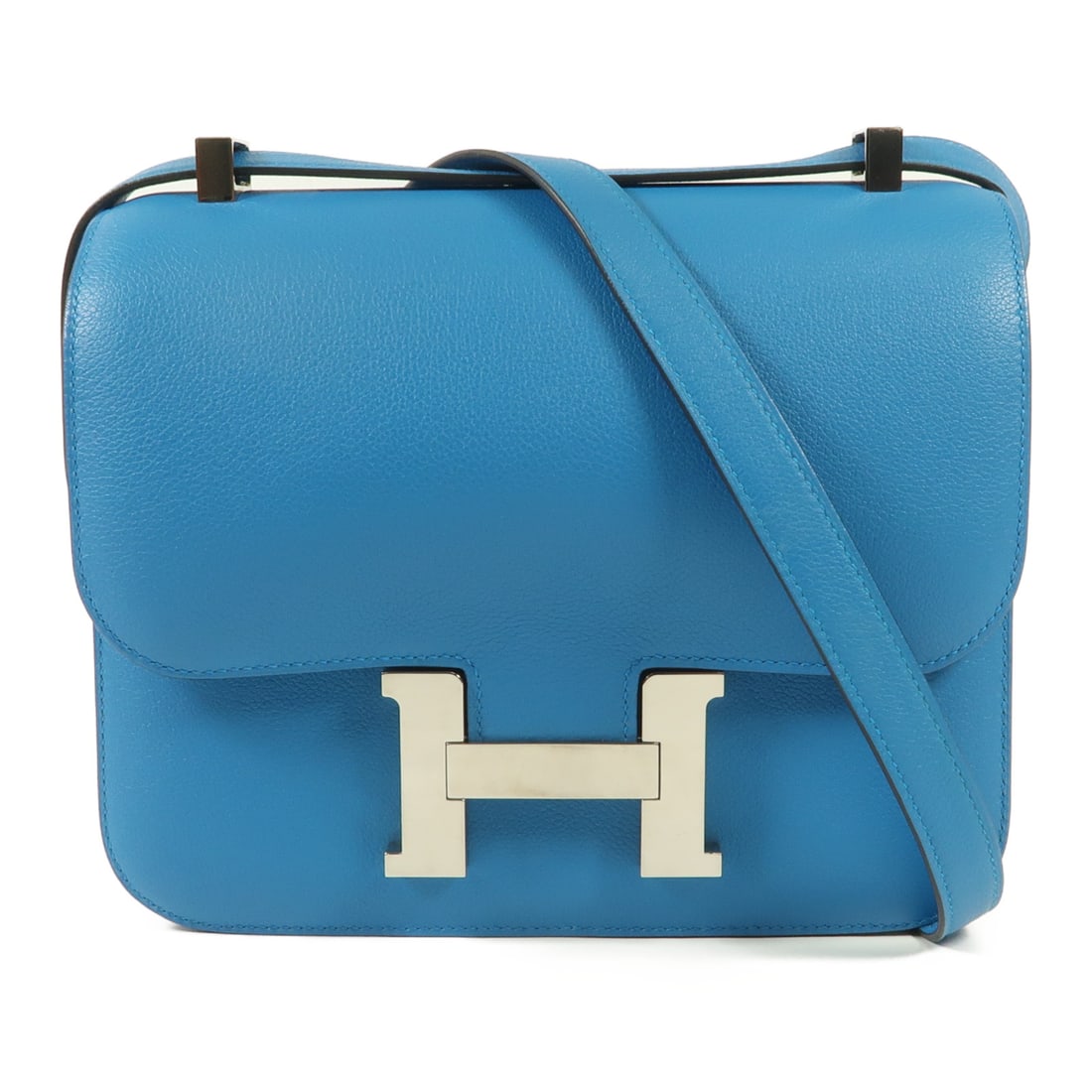 HERMES Evercolor Leather Constance 24 Silver Shoulder Bag Shoulder Bag Blue zanzibar Blue Blue Ev: Item Name: HERMES Evercolor Leather Constance 24 Silver Shoulder Bag Shoulder Bag Blue zanzibar Blue Blue Ev Brand: HERMES Model No.: A/B3/Evercolour Size: x W:23cmH:19cm x D:6cm(W:9.1 inch x H:7.5 in