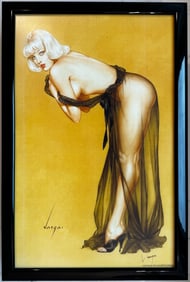 Alberto Vargas "Please Don't Peek Until I Finish Dressing" Playboy September 1962