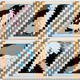 Set of Four Patrick Nagel Prints "The Playboy Porfolio I Serigraph Series"