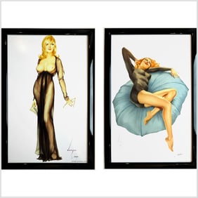 Alberto Vargas Carol Lynley Playboy cover March 1965 and "Pillow Talk" Esquire illustration 1940's