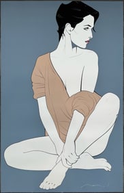 Patrick Nagel "Commemorative #4" Color Serigraph (1945-1984)