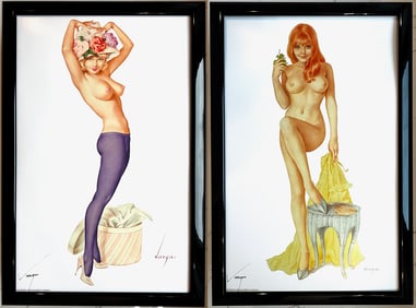 Alberto Vargas "Darling it's My Hat" and "Does This Look Like a Nice Spot"