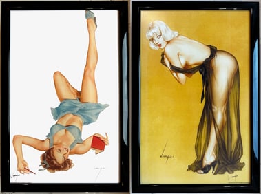 Alberto Vargas "So Many Choices" Three of Clubs and "Please Don't Peek Until I Finish Dressing"