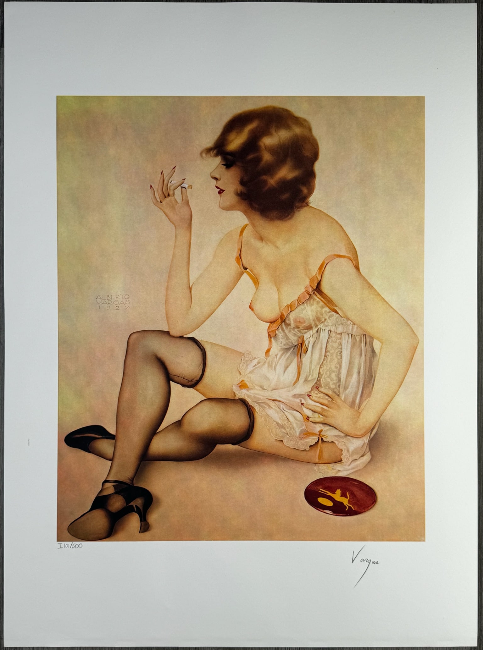 Alberto Vargas "Smoke Dreams" Lithograph 1978 - 101/500 (1 of 3)