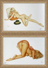 Alberto Vargas Playboy March 1972 and Playboy December 1974