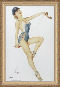 Alberto Vargas US Air Force Girl, Ace of Diamonds 1953 "Last Print"