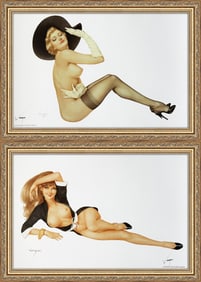 Alberto Vargas "Black Notes" 1930 and Playboy January 1971