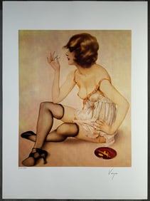 Alberto Vargas "Smoke Dreams" Lithograph 1978 - 112/500