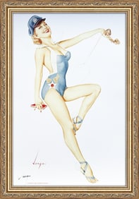 Alberto Vargas US Air Force Girl, Ace of Diamonds 1953 "Last Print"