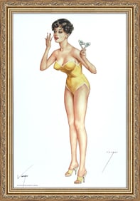 Alberto Vargas Rare Hidden In Cover Of Playboy August 1961