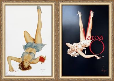 Alberto Vargas "So Many Choices" Three of Clubs and "DuoTone" 1947