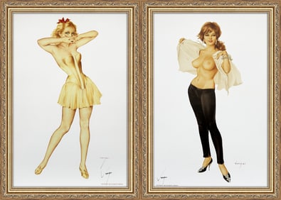 Alberto Vargas Playboy October 1948 and "A Cool Breeze" Playboy December 19