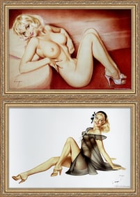 Alberto Vargas Playboy December 1963 and 2 of Hearts Playing Card