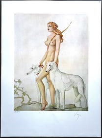 Alberto Vargas "Diana The Huntress" Lithograph 1978 - 381/500