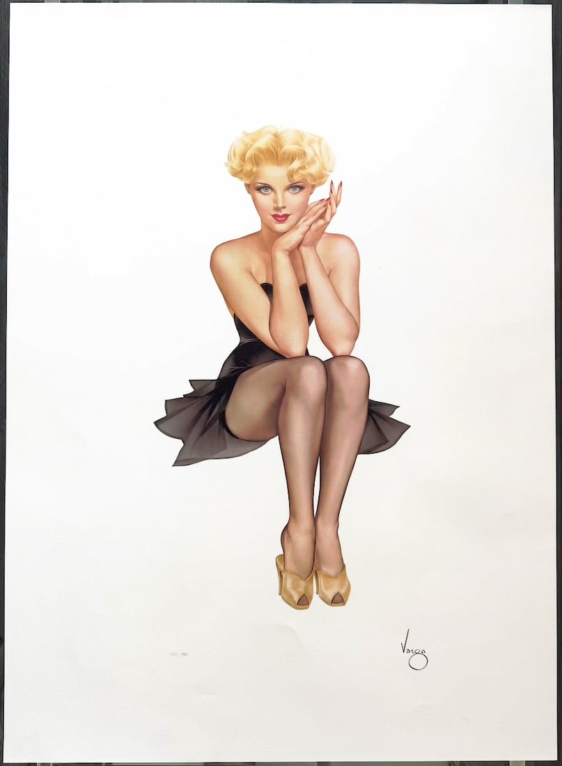 Alberto Vargas "Cover Girl" 1988 San Francisco Art Exchange 420/450: The original painting was created circa 1928–1932 in New York City, during what biographers describe as a "joyful time" in Vargas's life. By then, he had established himself as a rising illustrator