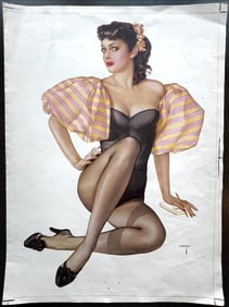 Alberto Vargas The Man's Magazine Pages - November 1951 - "True Girl" Pinup Girl