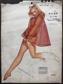 Alberto Vargas Exhibit #75 of George Petty Used In Lawsuit Against Esquire Magazine