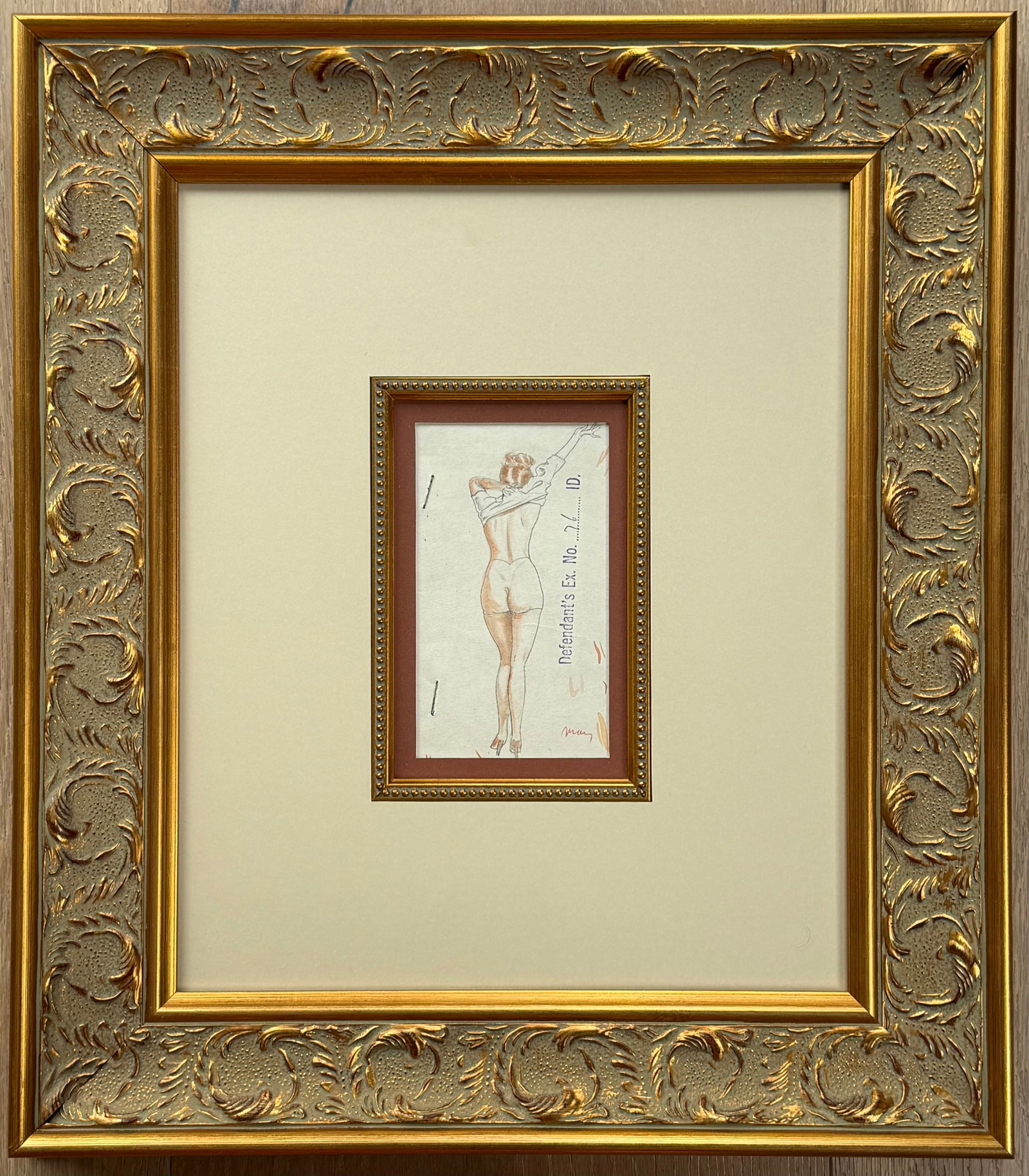 Original Alberto Vargas Painting Exhibit #76 for Esquire Lawsuit