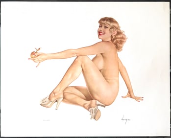 Alberto Vargas "Legacy Nude #10: Apple Girl" (1955) Limited Edition Lithograph 11/50