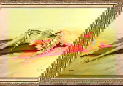 Alberto Vargas Playboy January 1968 I'm Not Afraid of Getting Burned - Are You? "Last Print"