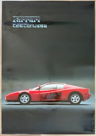 Rare Ferrari Testarossa Poster Stampa ARBE Modena - N. 333/84 - Printed in Italy - 7M/11/84