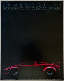 Lamborghini Countach Camp Art Graphics Extremely Rare Car Poster