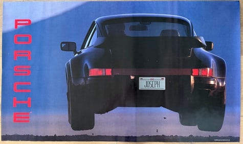 1989 Flying Porsche 911 Custom Factory Poster Featured On Seinfeld