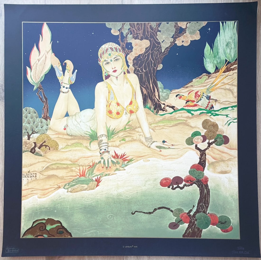 Alberto Vargas "Persian Princess" 257/350: 'Persian Princess', 1989. Serigraph on Arches paper. Originally painted in 1930 for the cover of Tatler and American Sketch, the subject, Jasmine, is the Sultan's youngest daughter. Estate authorized