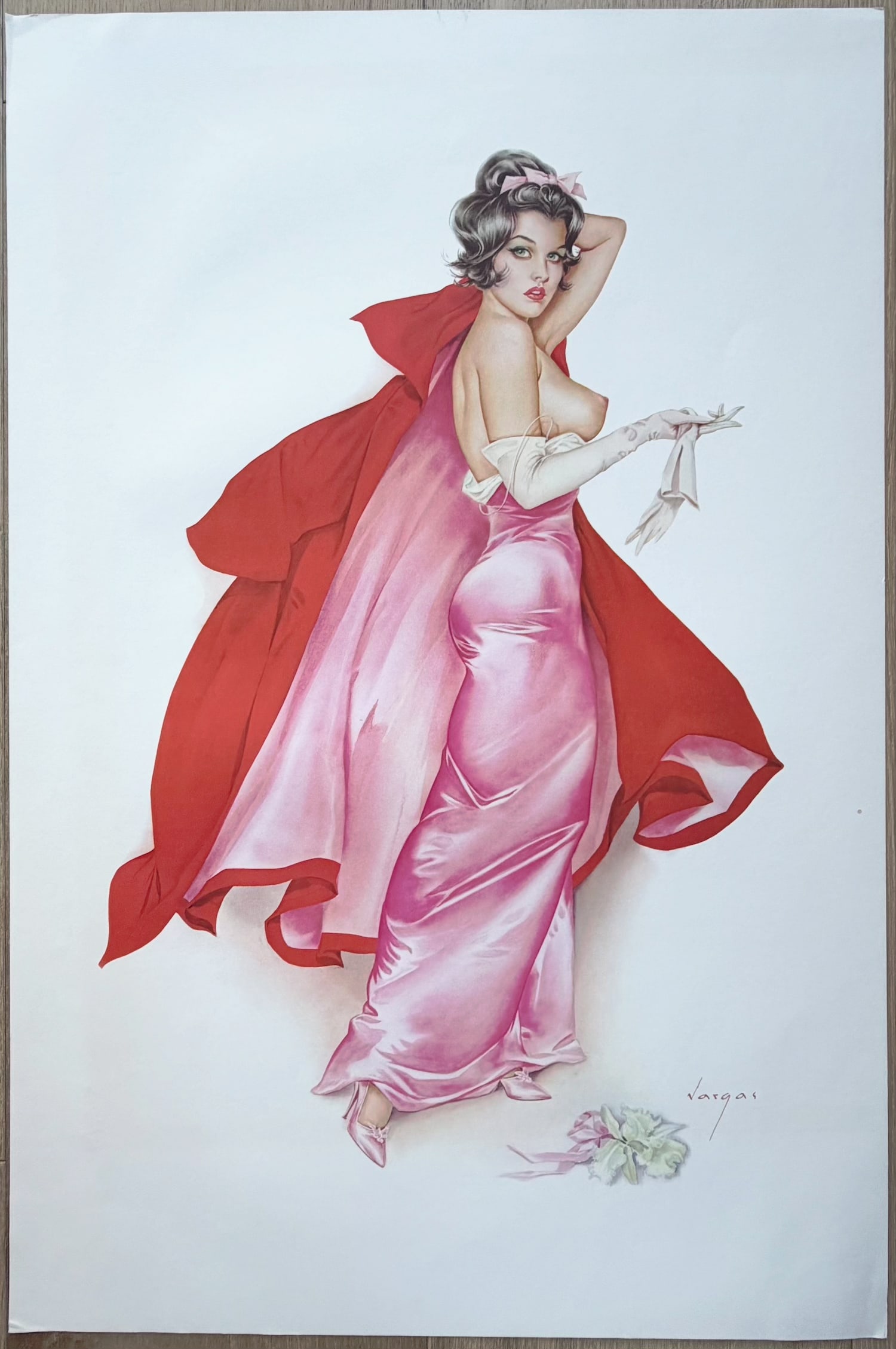 Alberto Vargas The Playboy Portfolio: This piece is a proof image for the Albert Vargas Playboy portfolio collaboration he did with playboy. This Vargas Girl appeared in the September 1963 issue of Playboy Magazine, with the caption "Well