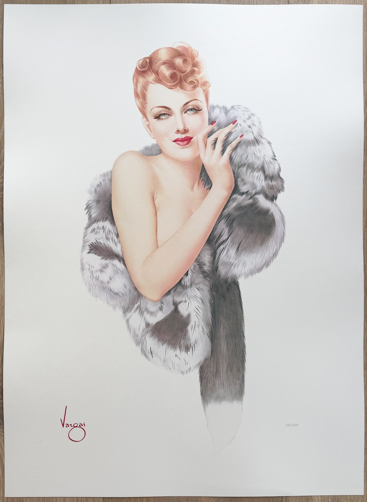 Alberto Vargas "Beauty" 1993 San Fransisco Art Exchange 252/300: From the San Francisco Art Exchange, in 1993. "BEAUTY" So much can be expressed in the eyes of the woman we love. Here Alberto Vargas has captured all the unspoken affection of his favorite model: Ann