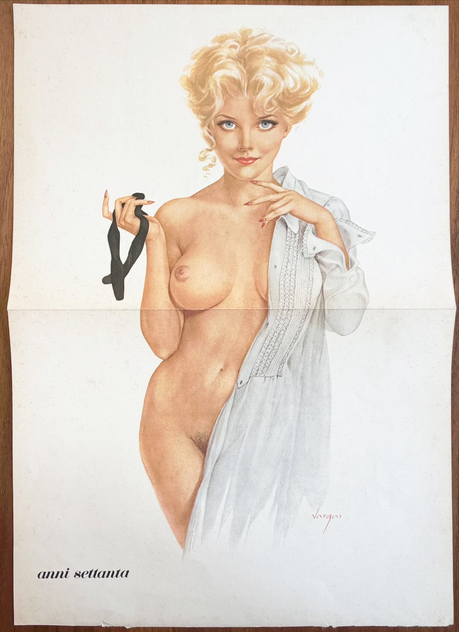 Alberto Vargas "Is This What They Mean by Having a Formal Affair?" January 1970 Proof: This is an artist proof made by Alberto Vargas for Playboy January 1970 "Is This What They Mean by Having a Formal Affair?".