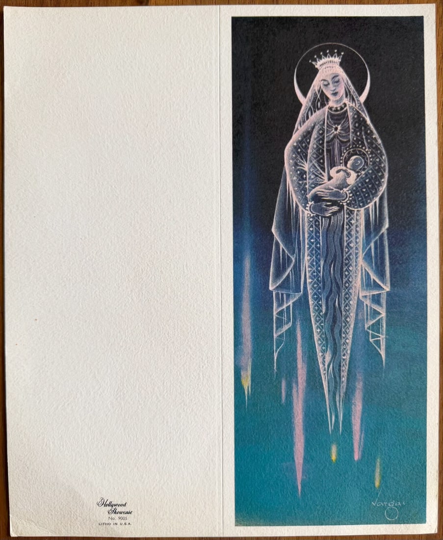 Alberto Vargas Rare Christmas Card From Estate: This is a beautiful Christmas card made by Alberto Vargas and is incredibly rare and came from his estate!!