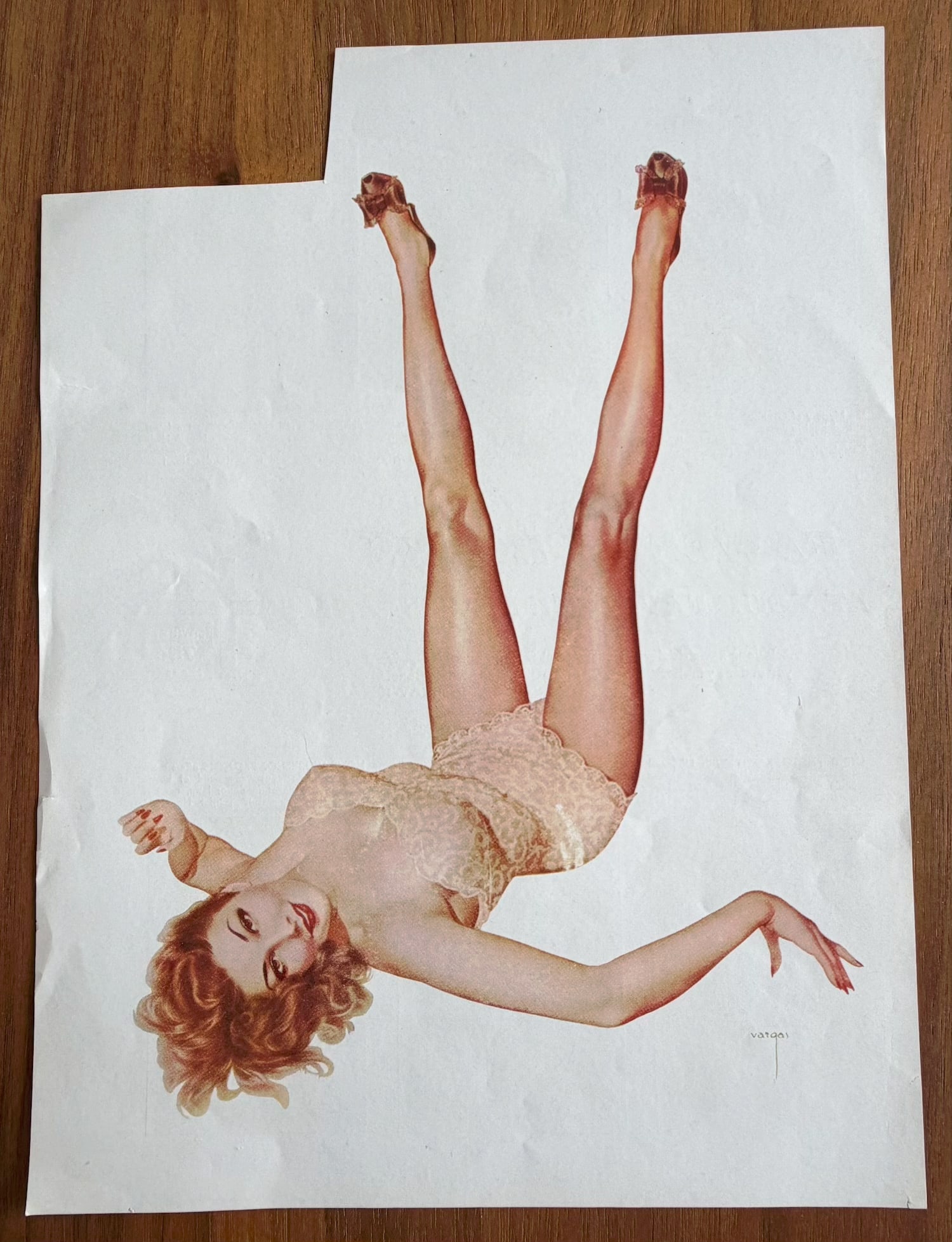 Alberto Vargas Duotone Artist proof: This is a clipping from vargas's estate and was apart of his editing process.