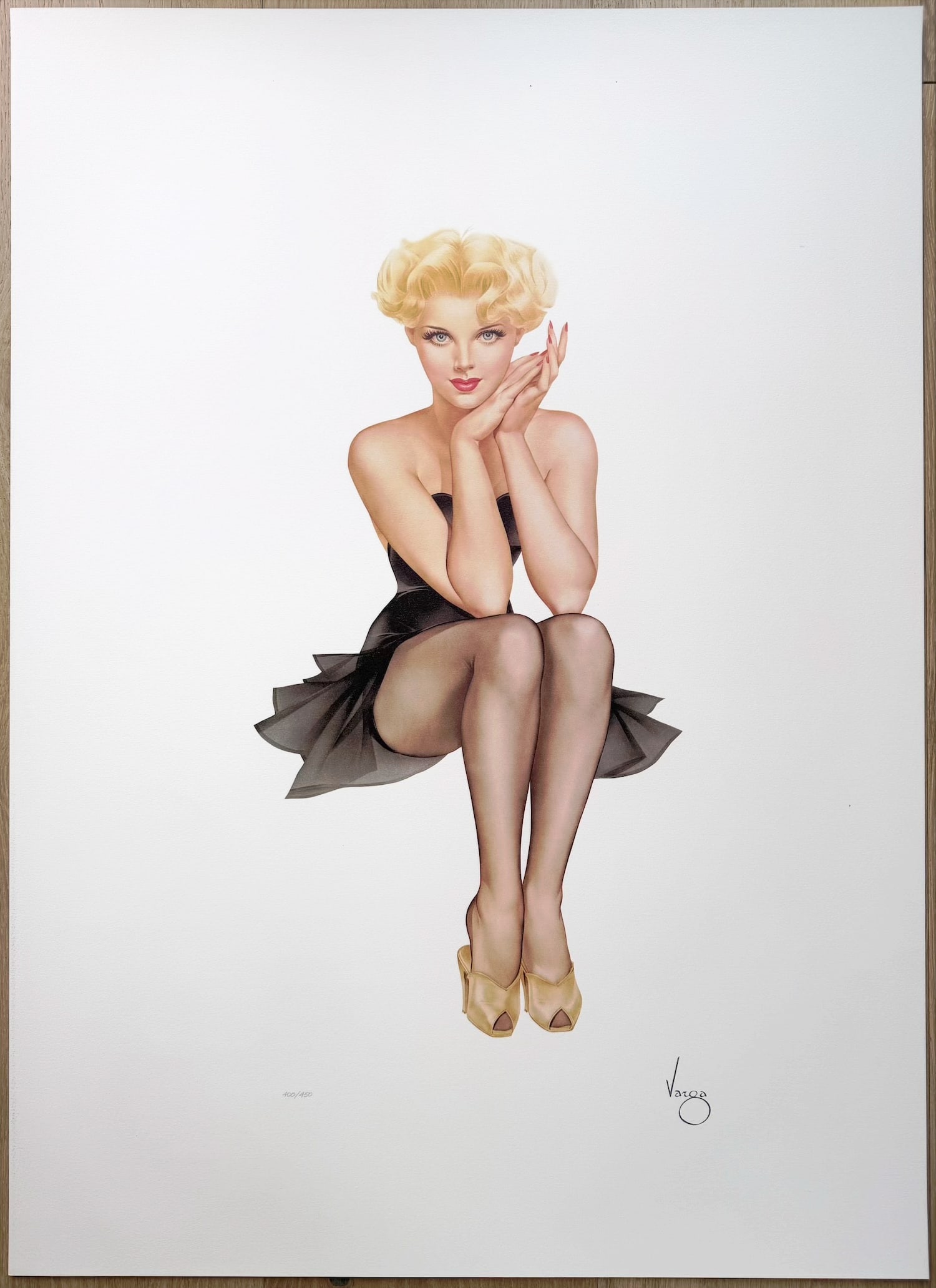Alberto Vargas "Cover Girl" 1988 San Francisco Art Exchange 400/450: The original painting was created circa 1928–1932 in New York City, during what biographers describe as a "joyful time" in Vargas's life. By then, he had established himself as a rising illustrator
