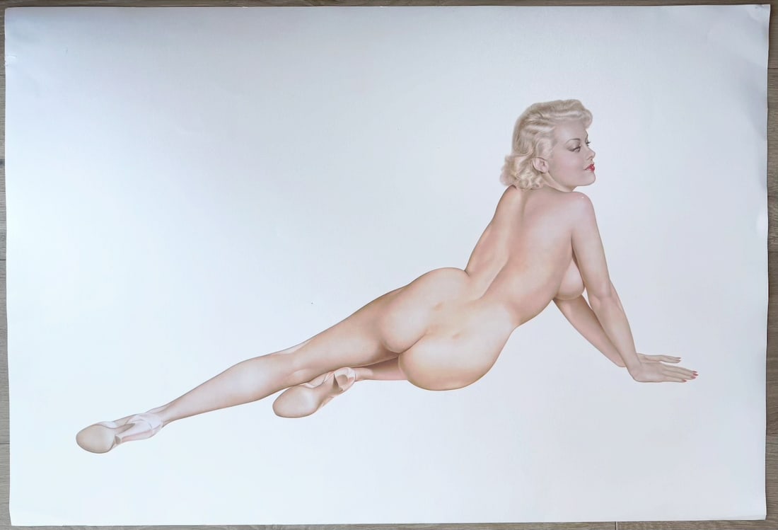 Legacy Nude #06, Big Blonde: Radiant and sublime, this beautiful blonde sleekly stretches out in the intoxicating fullness of the moment. A stirring and resplendent image.