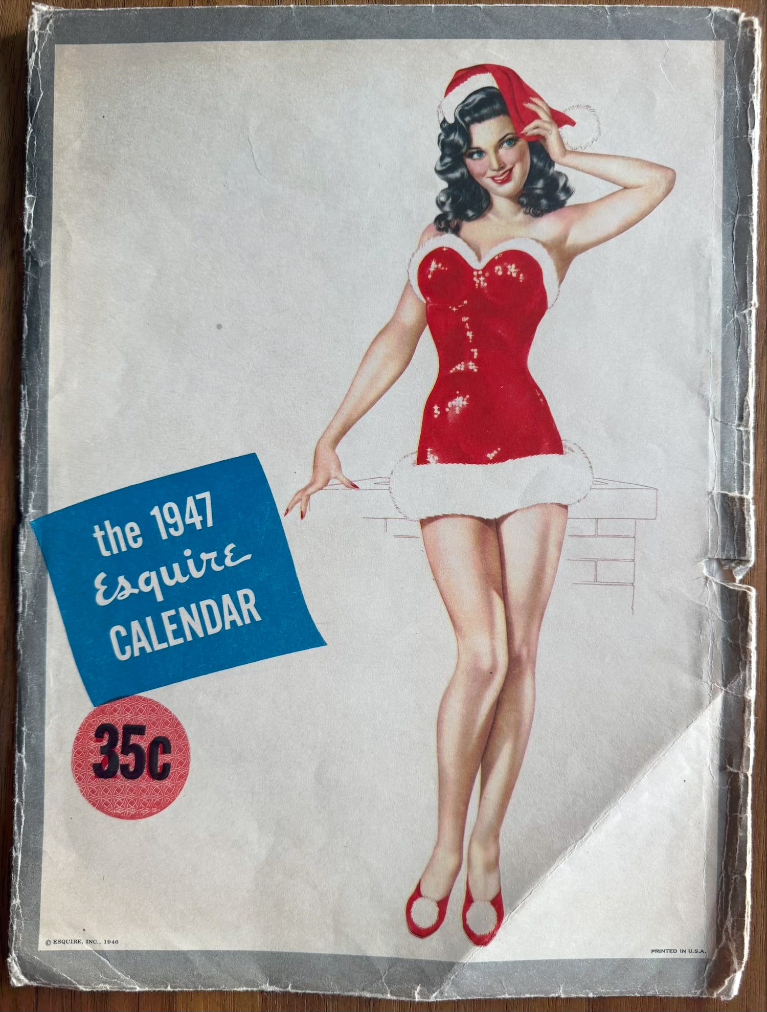 Alberto Vargas Artist Proof December 1947: This Is an Artist Proof of December 1947 Esquire Pin Up Girl from Alberto Vargas's estate.