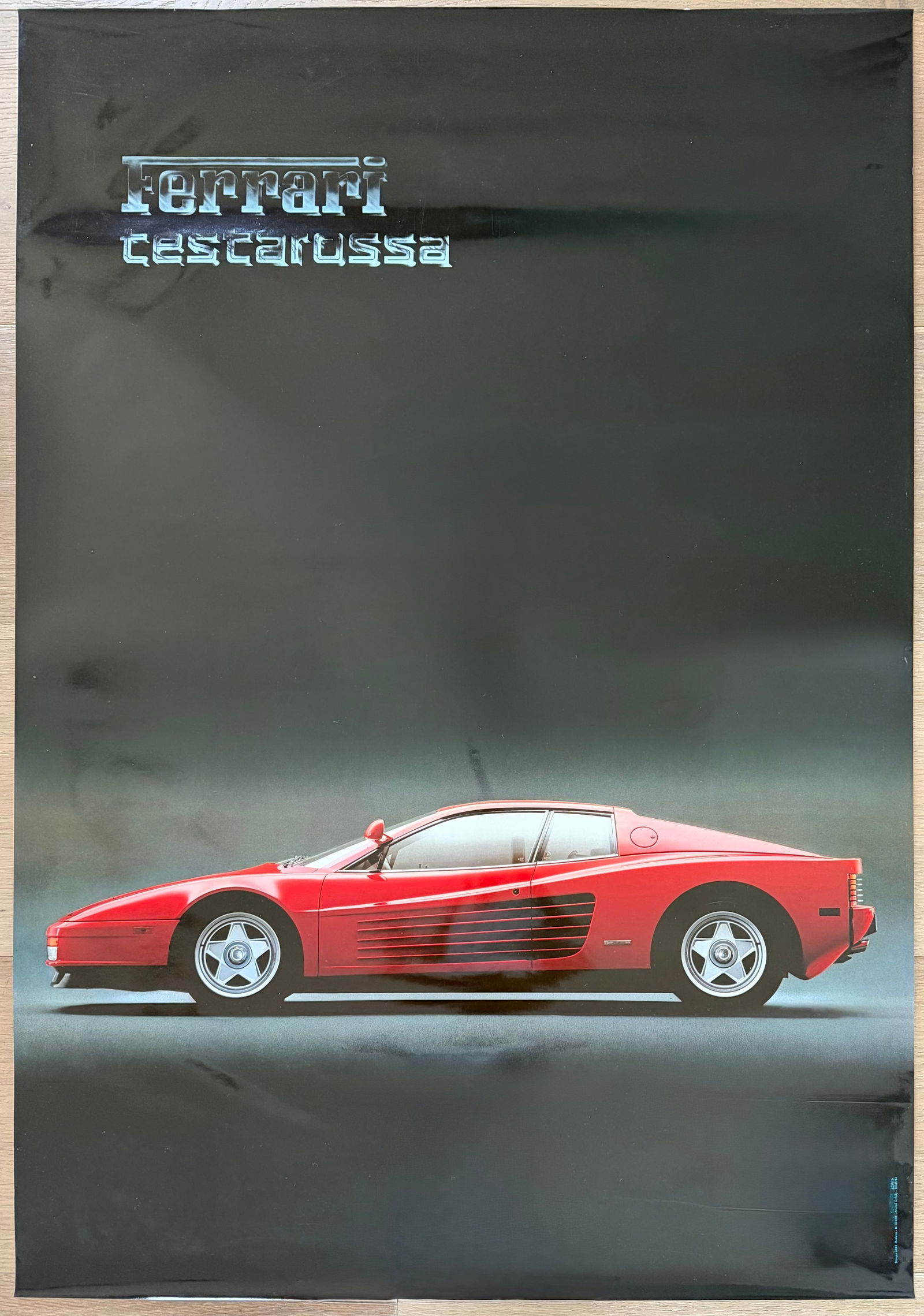 Rare Ferrari Testarossa Poster Stampa ARBE Modena - N. 333/84 - Printed in Italy - 7M/11/84 (1 of 5)