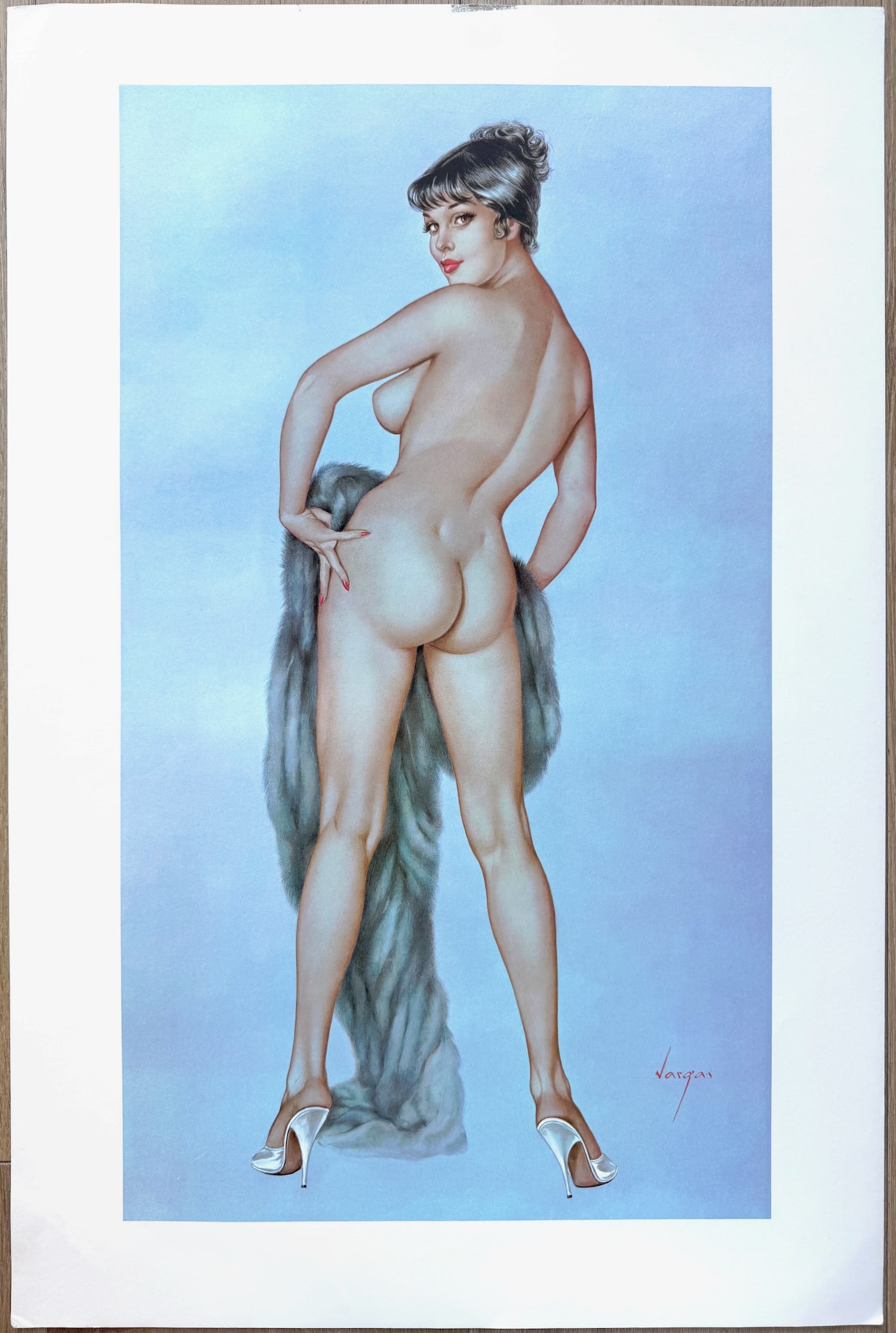 Alberto Vargas The Playboy Portfolio "This Must Have Set Him Back Quite a Bundle": This piece is a proof image for the Albert Vargas Playboy portfolio collaboration he did with playboy. This artwork appeared on page 94 of the May 1961 issue of Playboy Magazine, with the caption "Thi