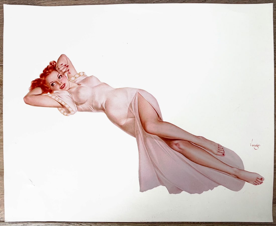 Alberto Vargas Miss Universe 1948 Extremely Rare last one I know of: Miss Uni-verse, circa 1948. Alberto used Linda Darnell's face, Jeanne Dean's bust and waist, and Marie Windsor's hips and limbs for this very rare lithograph