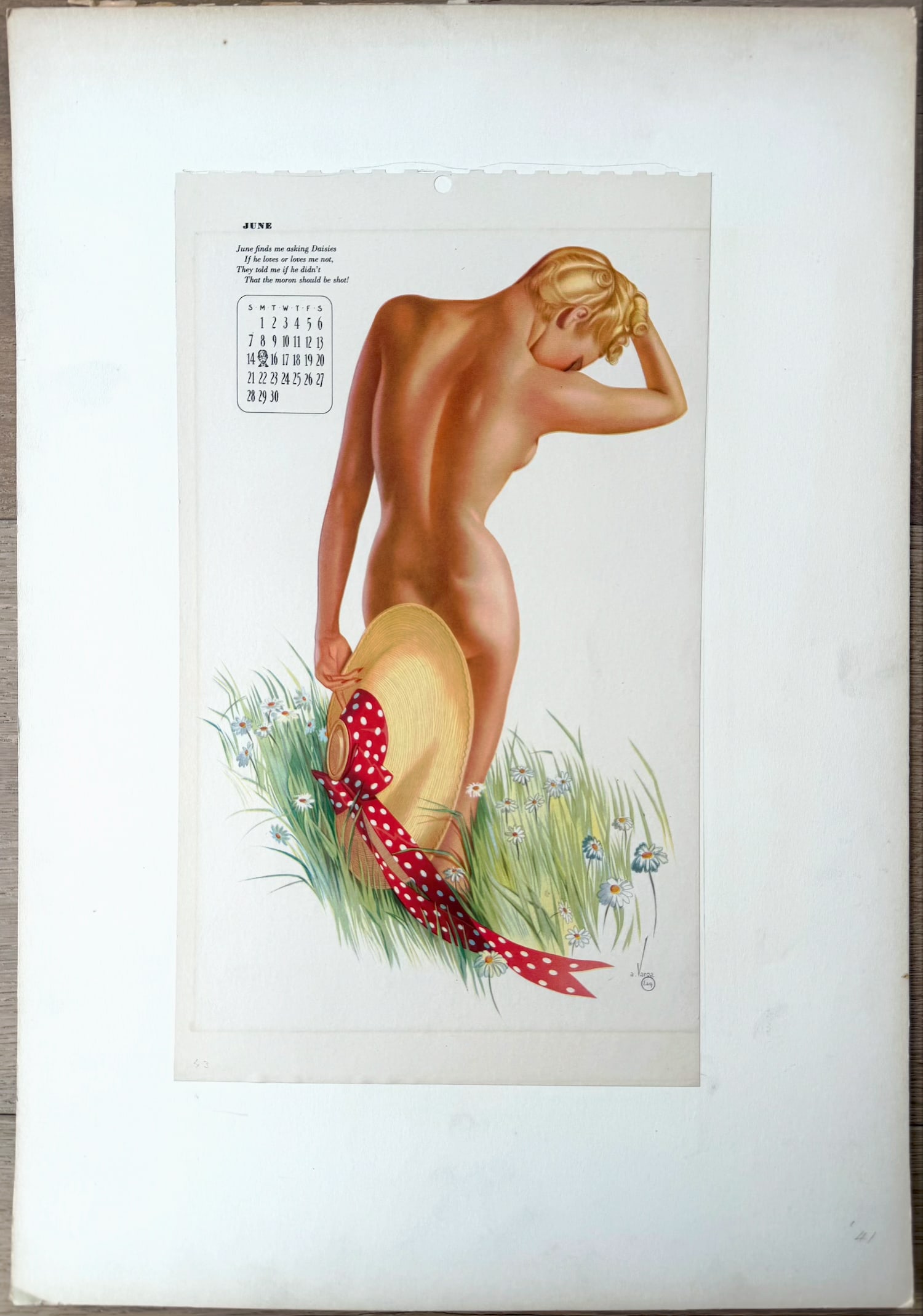 Alberto Vargas Artist Proof June 1941 Esquire: Alberto Vargas Artist Proof June 1941 Esquire.