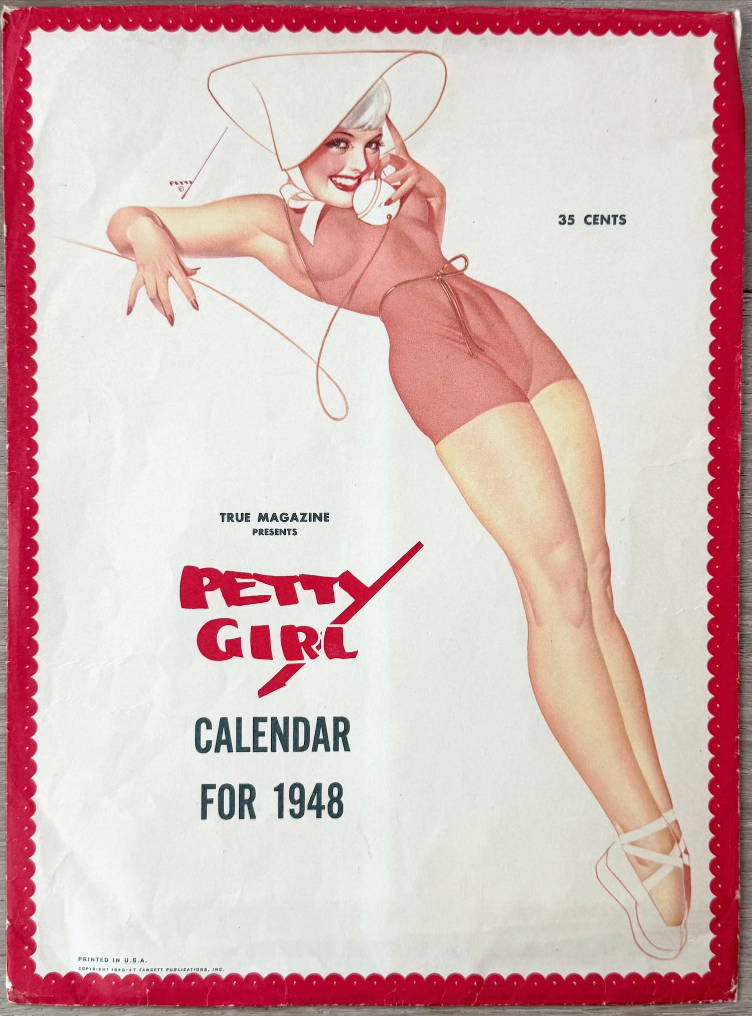 George Petty 1948 Calendar Sleeve (1 of 4)