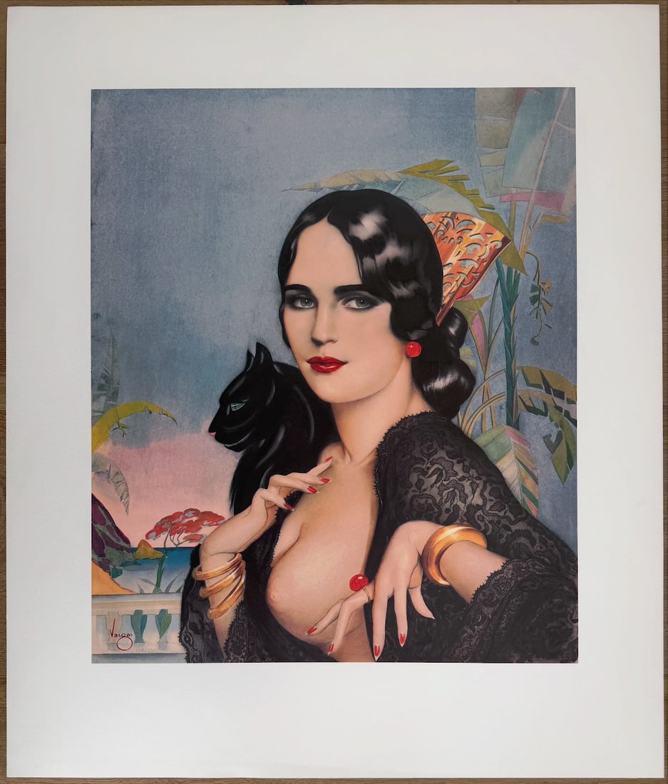 Alberto Vargas "Spanish Lace" Rare Estate Piece 1928 - 134/150 Estate: The original painting was created circa 1928–1932 in New York City, during what biographers describe as a "joyful time" in Vargas's life. By then, he had established himself as a rising illustrator 