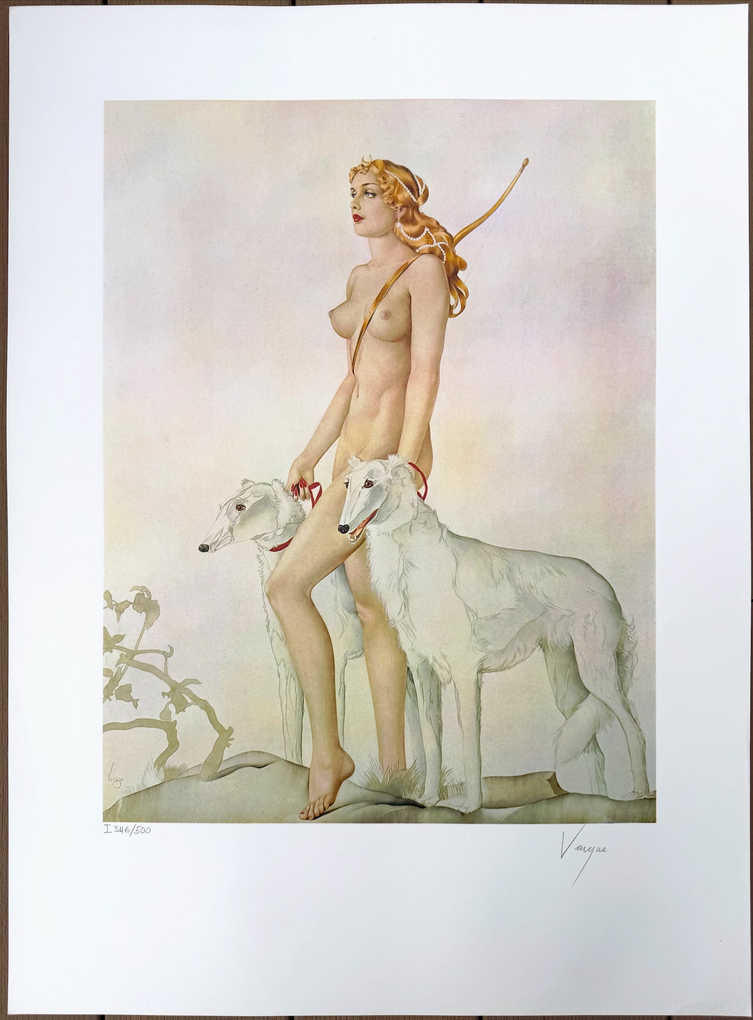 Alberto Vargas "Diana The Huntress" Lithograph 1978 - 346/500 (1 of 4)