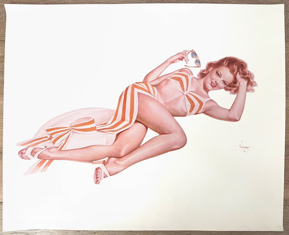 Alberto Vargas Unreleased artist proof for Esquire Magazine Extremely Rare (1 of 3)