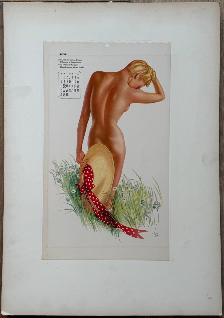Alberto Vargas Artist Proof June 1941 Esquire: Alberto Vargas Artist Proof June 1941 Esquire.