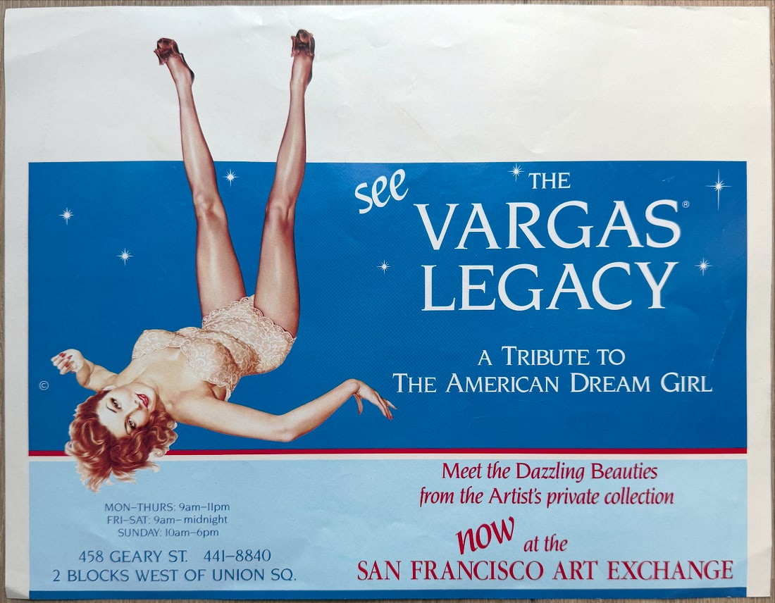 Alberto Vargas San Fransisco Art Exchange "Legacy A Tribute To The American Girl": This advertisement was created by the San Francisco Art Exchange for the sale of Alberto Vargas’s life’s work.