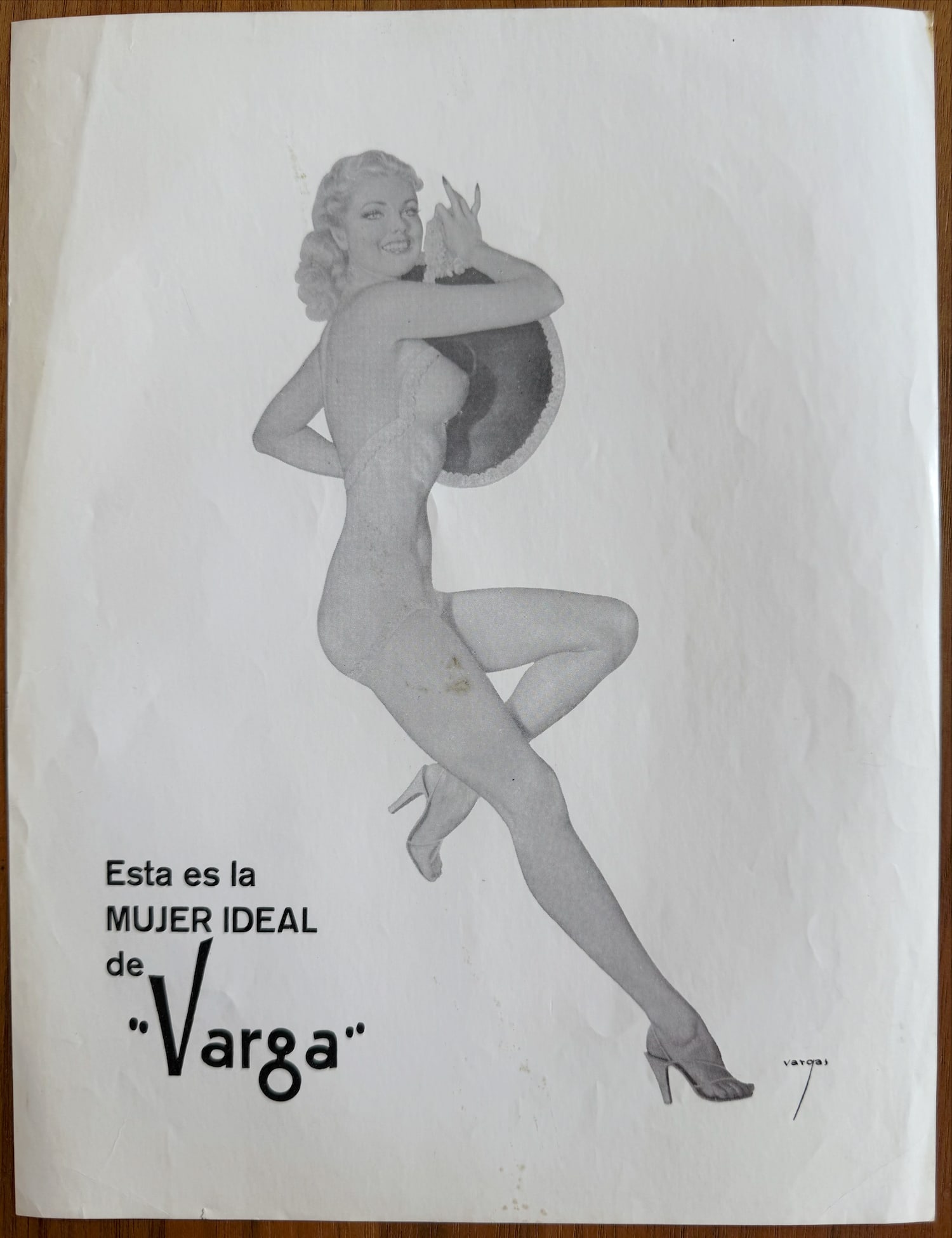 Alberto Vargas Proof "This is the IDEAL WOMAN" or "Esta es la MUJER IDEAL": a classic pin-up illustration by Alberto Vargas (often stylized as "Varga" in his signatures and branding), one of the most famous and influential pin-up artists of the 20th century.
