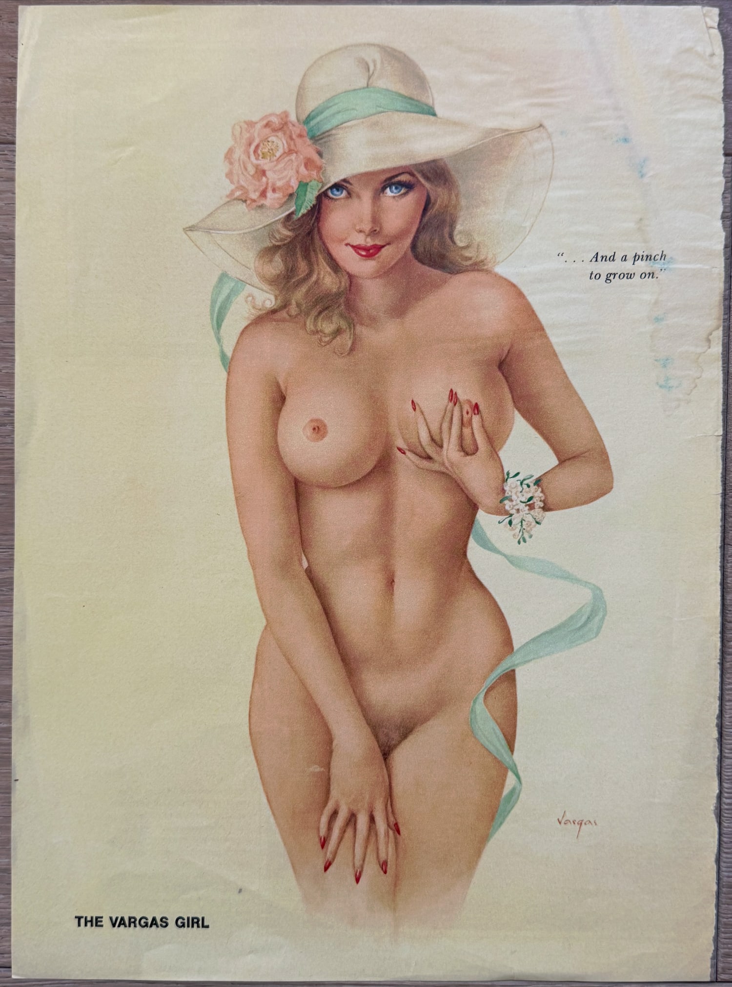 Alberto Vargas Playboy Magazine Clipping October 1967: Alberto Vargas used this while he was creating the October 1967 issue of Playboy.