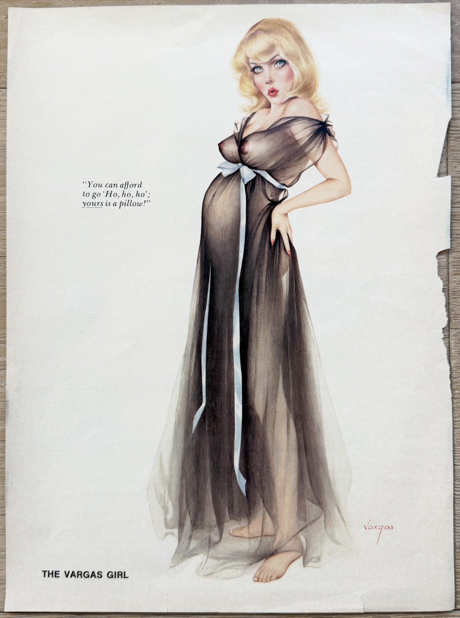 Alberto Vargas Playboy Magazine Clipping December 1976: Alberto Vargas used this while he was creating the December 1976 issue of Playboy.